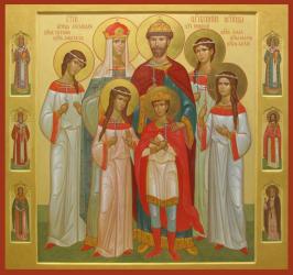 The Murdered Family of Tsar Nicholas II (tempera on wood) | Obraz na stenu