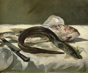 Eel and Red Mullet, 1864 (oil on canvas) | Obraz na stenu