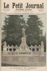 Monument to Gambetta at Ville-d'Avray, from 'Le Petit Journal', 21st November 1891 (colour litho) | Obraz na stenu