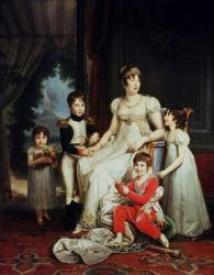 Caroline Bonaparte (1782-1839) and her Children (oil on canvas) | Obraz na stenu