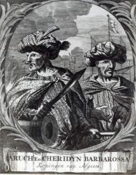 The Barbarossa Brothers (engraving) | Obraz na stenu