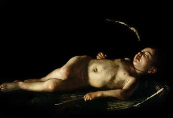 Sleeping Cupid, 1608 (oil on canvas) | Obraz na stenu