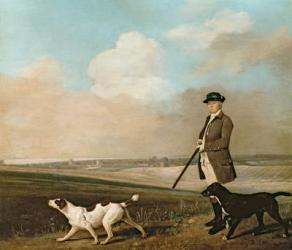 Sir John Nelthorpe, 6th Baronet out Shooting with his Dogs in Barton Field, Lincolnshire, 1776 (oil on panel) | Obraz na stenu