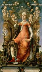 The Muse Thalia (Ceres Enthroned) (oil, tempera, wood) | Obraz na stenu