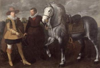 Portrait of a Gentleman with His Horse and Groom, 1624 (oil on canvas) | Obraz na stenu