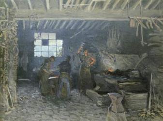 The Forge at Marly-le-Roi, Yvelines, 1875 (oil on canvas) | Obraz na stenu