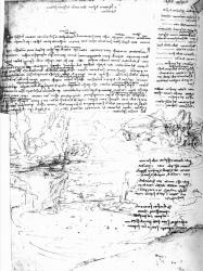 Fol.145v-a, page from Da Vinci's notebook (pen & ink on paper) | Obraz na stenu