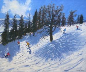 Spring skiers, Verbier, 2010 (oil on canvas) | Obraz na stenu