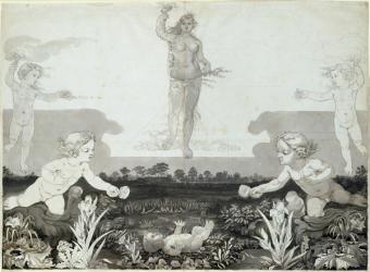 Study for the lower half of 'The Morning', 1803 (ink on paper) | Obraz na stenu