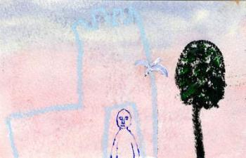 My Castle, A Seagull and A Cyprus Tree, 2005, (mixed media) | Obraz na stenu