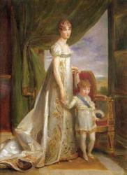 Hortense-Eugénie de Beauharnais (1783 - 1837), Queen of Holland and her son Charles Napoléon Bonaparte (1803 - 1807), 1806 (oil on canvas) | Obraz na stenu