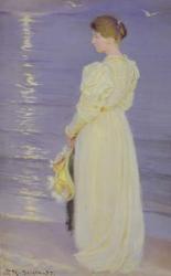 Woman in White on a Beach, 1893 | Obraz na stenu