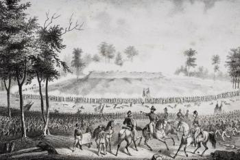 The Battle of Chapins Farm, Virginia 1864 (litho) | Obraz na stenu