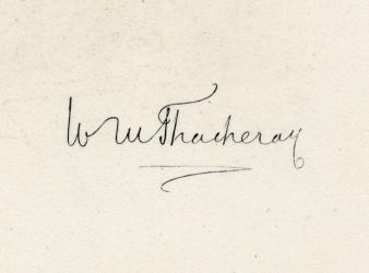 Signature of William Makepeace Thackeray (1811-63) (engraving) | Obraz na stenu