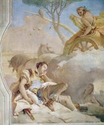 Armida Abducting theSleeping Rinaldo, from 'Gerusalemme Liberata' by Torquato Tasso (1544-95) 1979 (fresco) (detail) | Obraz na stenu