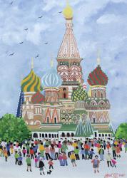 St. Basil's Cathedral, Red Square, 1995 (w/c) | Obraz na stenu