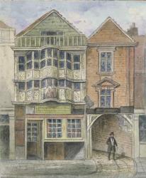 Paul Pindar's House, Bishopsgate (hand-coloured engraving) | Obraz na stenu