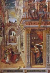 The Annunciation with St. Emidius, 1486 (tempera and oil on canvas) (for detail see 72635) | Obraz na stenu