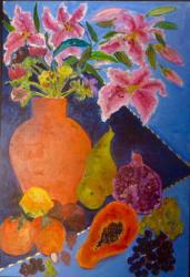 Lilies and papaya | Obraz na stenu