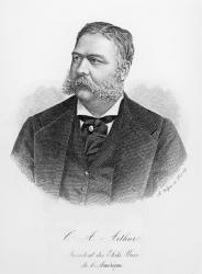 Chester Alan Arthur (1829-86), engraved by A. Weger (engraving) (b/w photo) | Obraz na stenu