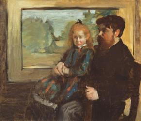 Henri Rouart and his Daughter Helene, 1871-72 (oil on canvas) | Obraz na stenu