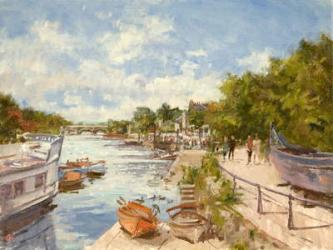 The Thames at Richmond, 2012 (oil on canvas) | Obraz na stenu