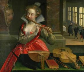 Allegory of Music (the Fluteplayer), c.1600 | Obraz na stenu