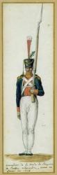 Grenadier of the Guard of Alexander I (1777-1825) during a visit to France in 1814 (gouache on paper) | Obraz na stenu