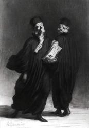 Two Lawyers, c.1862 (watercolour & pencil on paper) (b/w photo) | Obraz na stenu