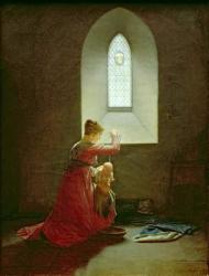 Genevieve of Brabant Baptising her Son in Prison (oil on canvas) | Obraz na stenu
