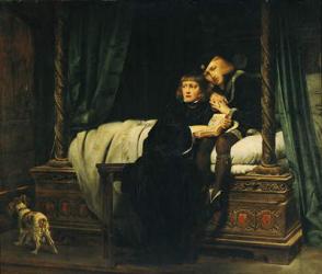 Edward V (1470-83) and Richard, Duke of York in the Tower (Les Enfants d'Edouard) 1830 (oil on canvas) (see 61867 for 1831 version in Wallace Collection) | Obraz na stenu