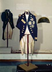 Royal Naval uniform worn by Nelson at the battle of Trafalgar in 1805 (wool, silk, brass, metal thread, gold alloy) | Obraz na stenu