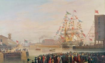 The Opening of St. Katherine's Dock, 25th October 1828 (oil on canvas) | Obraz na stenu