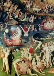 The Garden of Earthly Delights: Allegory of Luxury, detail of the central panel, c.1500 (oil on panel) | Obraz na stenu