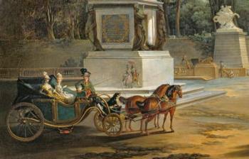 The Entrance to the Tuileries from the Place Louis XV in Paris, c.1775 (oil on canvas) (detail of 209920) | Obraz na stenu