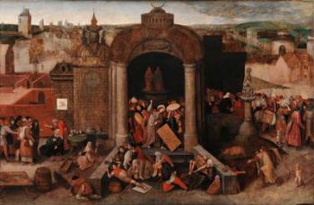 Christ Driving the Traders from the Temple, c.1570-5 (oil on panel) | Obraz na stenu