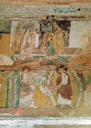 Noah's Ark and Moses with the Tablets of the Law, from the nave, c.1100 (fresco) | Obraz na stenu