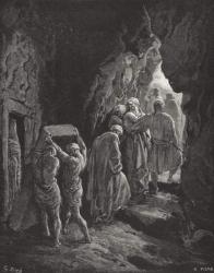 The Burial of Sarah, illustration from Dore's 'The Holy Bible', engraved by Pisan, 1866 (engraving) | Obraz na stenu