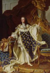 Portrait of Louis XV (1715-74) in his Coronation Robes, 1730 (oil on canvas) | Obraz na stenu