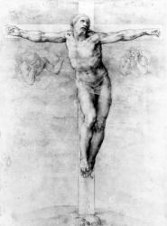Christ on the Cross (chalk on paper) | Obraz na stenu