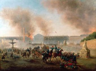 Battle in the Place de la Concorde, 1871 (oil on canvas) | Obraz na stenu