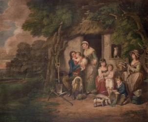 Saturday Evening, 1795 (colour engrving) | Obraz na stenu