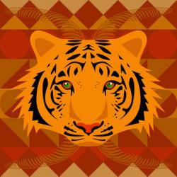 Aztec Tiger | Obraz na stenu