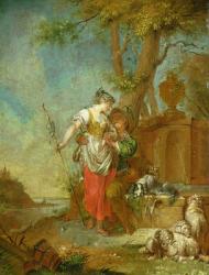 Shepherd and Shepherdess (oil on panel) | Obraz na stenu