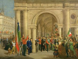 Giuseppe Garibaldi in Vicenza, 7th March 1867 (oil on canvas) | Obraz na stenu