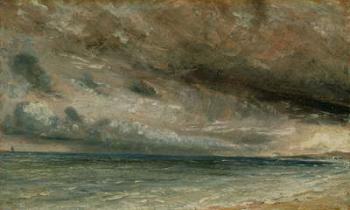 The Coast at Brighton - Stormy Evening, c.1828 (oil on paper laid on canvas) | Obraz na stenu