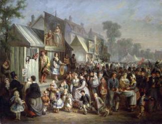 A fete at Saint-Cloud during the Second Empire (oil on canvas) | Obraz na stenu