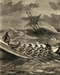 Lifeboat Going to the Rescue (engraving) | Obraz na stenu