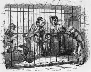 Kit in Jail, illustration from 'The Old Curiosity Shop' by Charles Dickens, 1841 (engraving) | Obraz na stenu