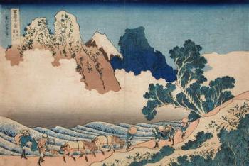 The back of the Fuji from the Minobu river, c.1830 (woodblock print) | Obraz na stenu